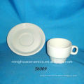 Huaide M009-1 200CC White Fine Porcelain Cup with Saucer